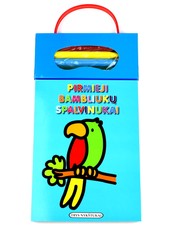 Pirmieji bambliukų spalvinukai. Su kreidelėmis (mėlyna)