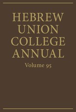 Hebrew Union College Annual (95)
