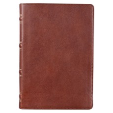 KJV Giant Print Full-Size Bible Brown Full Grain Leather