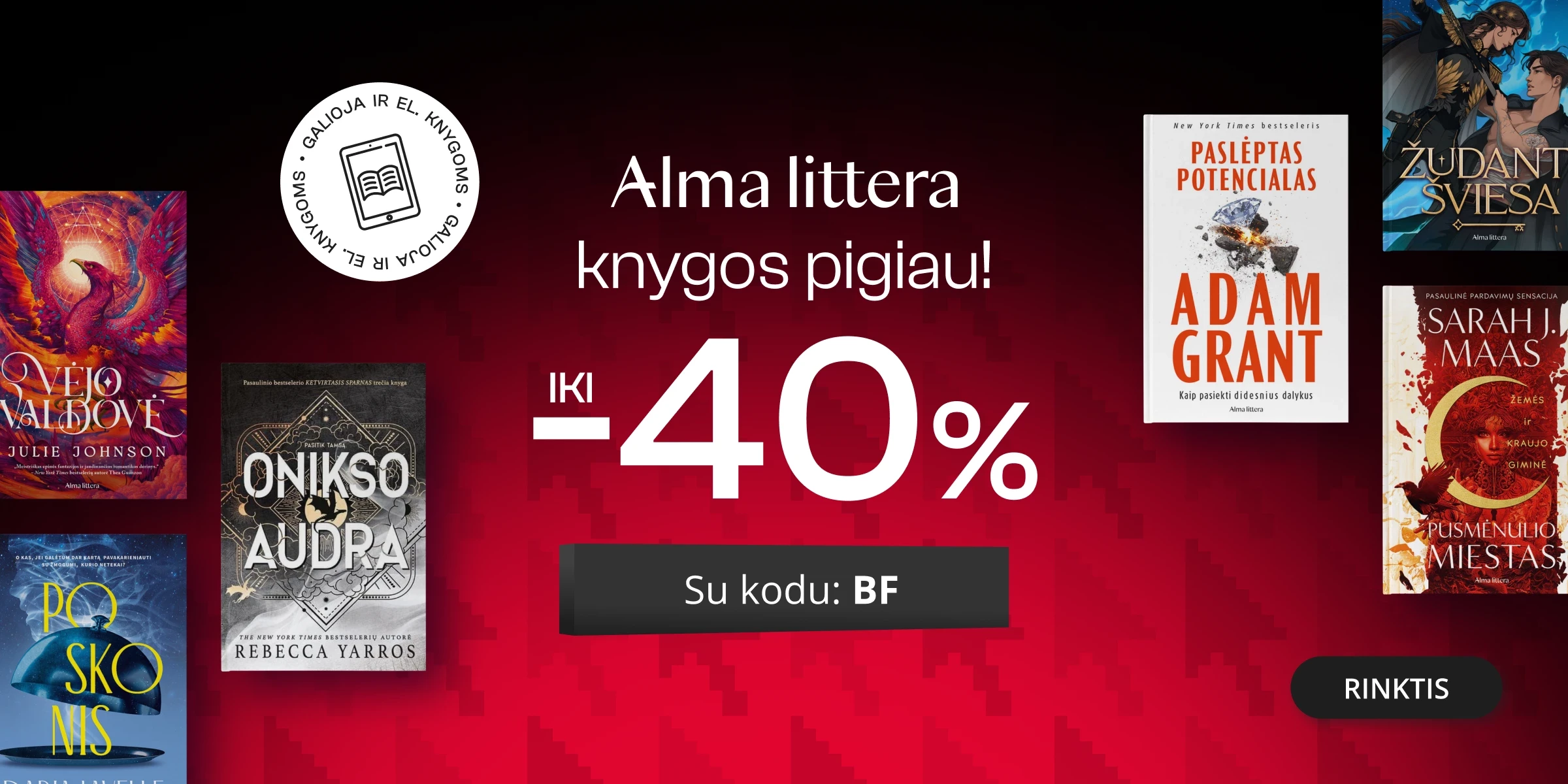 Leidyklos ALMA LITTERA knygoms iki -40% extra nuolaidos!