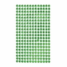 Dekor.lipnūs kristalai 6mm 260vnt GREEN