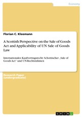 Kleemann, F: Scottish Perspective on the Sale of Goods Act a