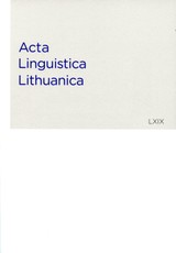 Acta Linguistica Lithuanica 69