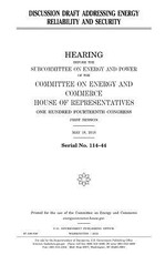 Discussion draft addressing energy reliability and security