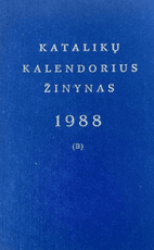Katalikų kalendorius-žinynas 1988 (B)