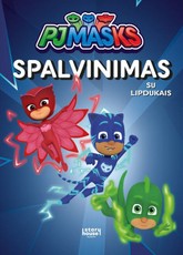 Pižamų herojai. Spalvinimas su lipdukais