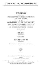 Examining H.R. 2304, the "Speak Free Act"