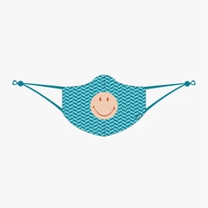 LOQI veido kaukė „Geometric Blue“