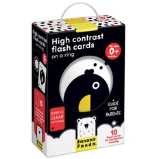 Lavinamosios kortelės kūdikiui „High Contrast Flash Cards on a Ring“