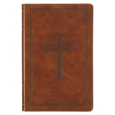 KJV Holy Bible, Standard Size Faux Leather Red Letter Edition - Thumb Index & Ribbon Marker, King James Version, Tan Cross