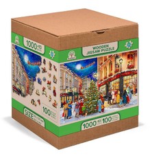 Medinė dėlionė „Kalėdinis pasivaikščiojimas“, 1010 dalių Medinė dėlionė „Kalėdinis pasivaikščiojimas“, 1010 dalių