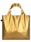 LOQI pirkinių krepšys „METALLIC Matt Gold“