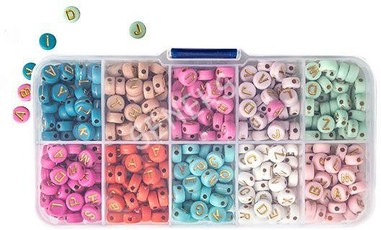 Karoliukų vėrimo rinkinys 10sp  apie 282vnt