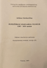 Popiežiškoji seminarija Vilniuje 1583–1655 metais
