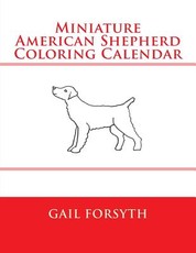 Miniature American Shepherd Coloring Calendar