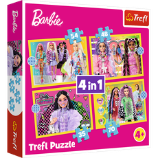 TREFL BARBIE 4 dėlionių rinkinys