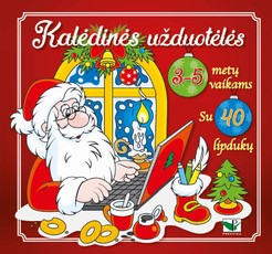 Kalėdinės užduotėlės 3-5 metų vaikams. Su 40 lipdukų!