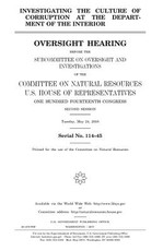 Investigating the culture of corruption at the Department of the Interior