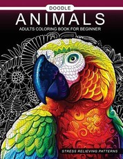Doodle Animals Adults Coloring Book for beginner