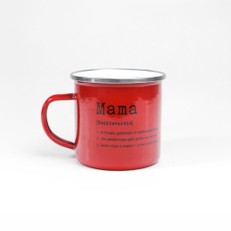 Metalinis puodelis „Mama“, raudonas, 300 ml