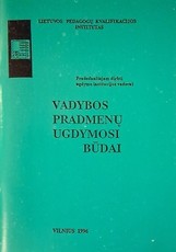 Vadybos pradmenų ugdymosi būdai