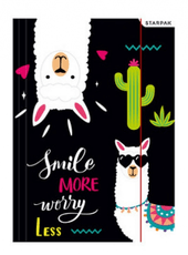 Mokyklinis aplankas kartoninis STARPAK LAMA A4 su guma