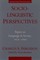 Sociolinguistic Perspectives