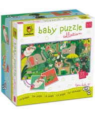 Dvipusė dėlionė mažyliams LUDATTICA „Džiunglės“, 32 detalės
