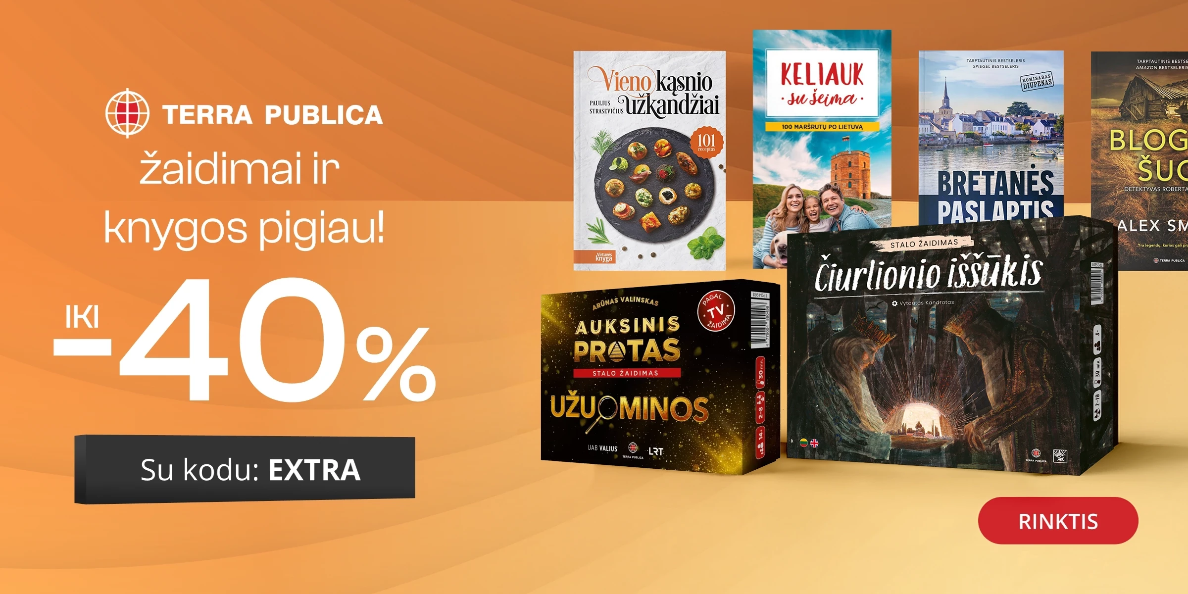 Leidyklos TERRA PUBLICA knygoms ir žaislams iki -40% extra nuolaidos!