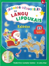 Kalėdos. Įdomios užduotėlės su langų lipdukais