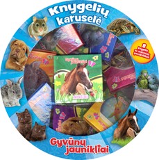 Gyvūnų jaunikliai. Knygelių karuselė. 8 knygelės su erdviniais paveikslėliais