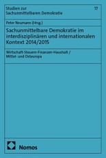 Sachunmittelbare Demokratie im interdisziplinären und internationalen Kontext 2014/2015