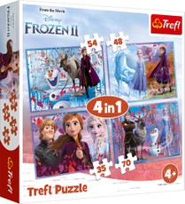 TREFL FROZEN 4 dėlionių rinkinys „Ledo šalis 2“