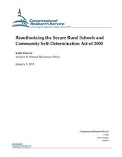 Reauthorizing the Secure Rural Schools and Community Self-Determination Act of 2000