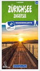 Zürichsee - Zugersee 13 Wanderkarte 1:40 000 matt laminiert