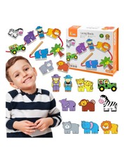 Medinis Montessori varstymo žaislas VIGA „Safari ZOO“