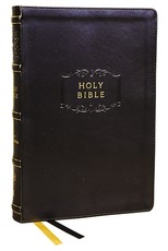 Kjv, Center-Column Reference Bible with Apocrypha, Leathersoft, Black, 73,000 Cross-References, Red Letter, Thumb Indexed, Comfort Print: King James Version