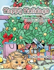 Happy Holidays Coloring Book for Adults