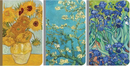 Van Gogh Flowers Jotter Notebooks (Set of 3)