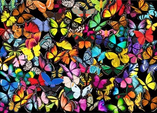 Brain Tree - Unique Butterflies 1000 Pieces Jigsaw Puzzle for Adults