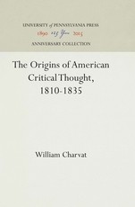 The Origins of American Critical Thought, 1810-1835