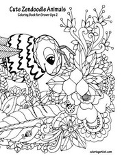 Cute Zendoodle Animals Coloring Book for Grown-Ups 2