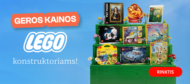 GEROS KAINOS LEGO asortimentui!