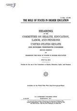 The role of states in higher education