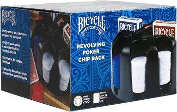 Sukamasis pokerio žetonų laikiklis (200 žetonų talpa)