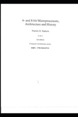 4- and 8-bit Microprocessors, Architecture and History.