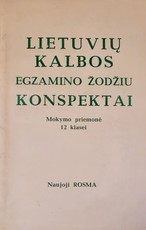 Lietuvių kalbos egzamino žodžiu konspektai