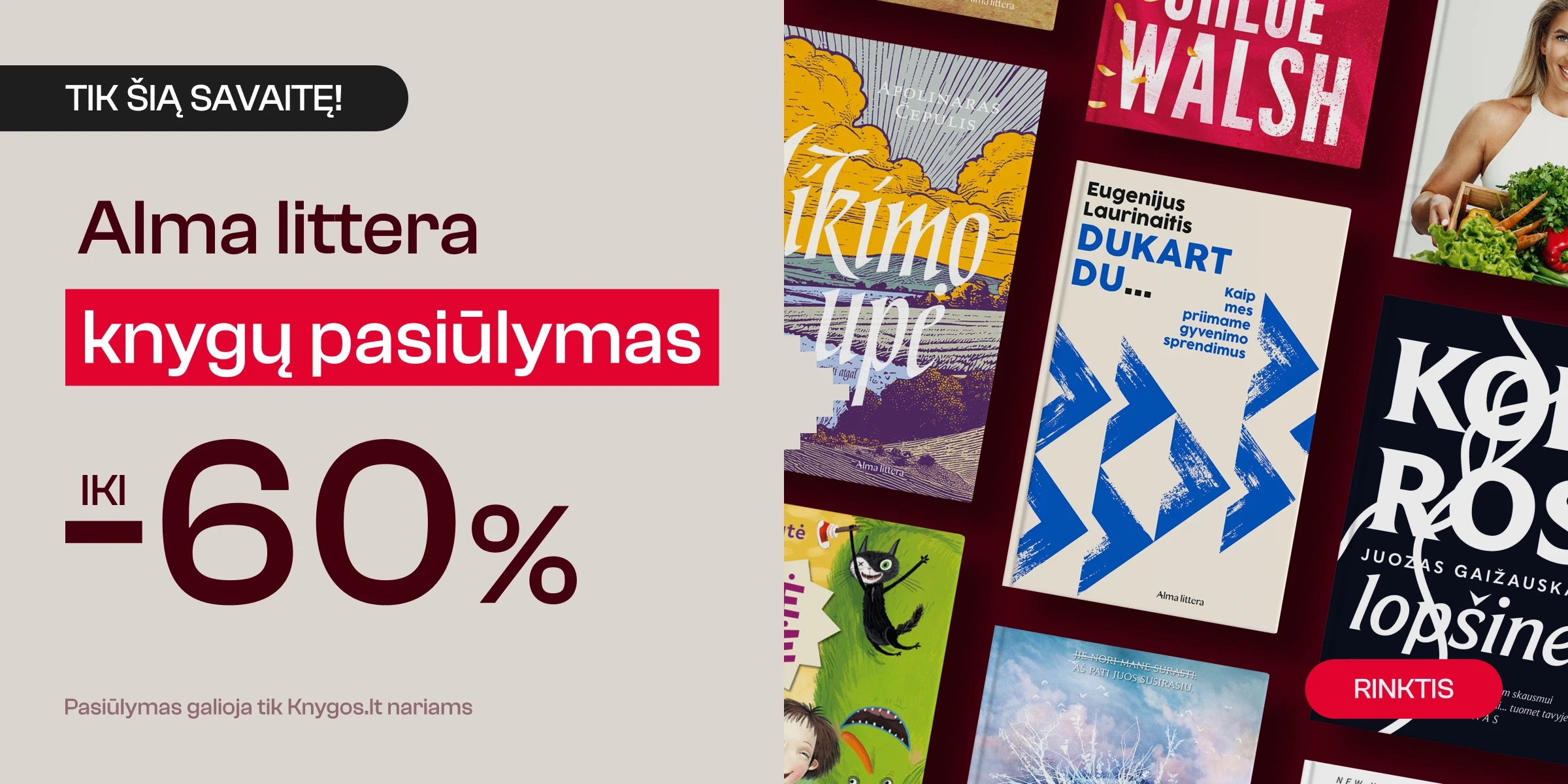 Leidyklos ALMA LITTERA knygoms iki -60%!