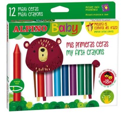 Spalvotos kreidelės ALPINO Baby 12sp