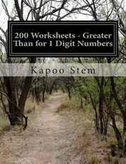 200 Worksheets - Greater Than for 1 Digit Numbers